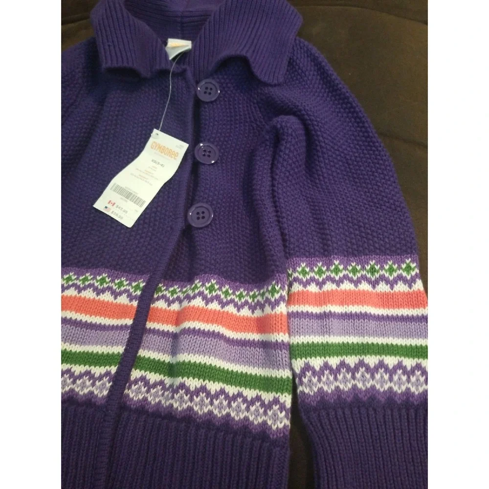 Gymboree falling‎ for feathers sweater xs 3 4 nwt